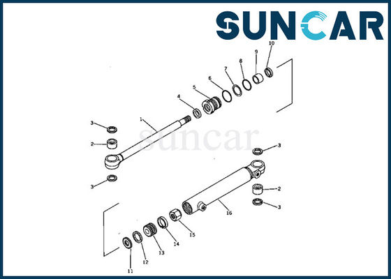 COem pc05-1 κυλίνδρων 707-00-50340 ταλάντευσης εκσκαφέων της KOMATSU σφραγίζοντας εξάρτηση επισκευής κυλίνδρων εσωτερική