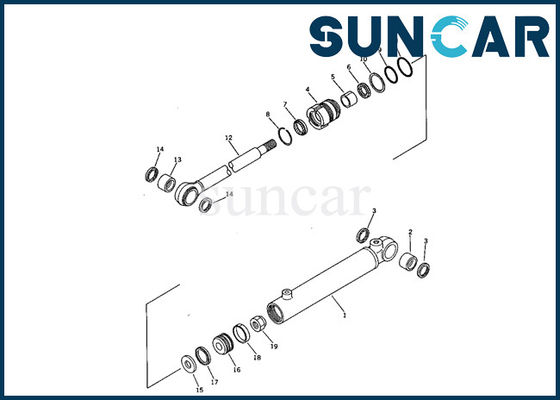 707-00-50640 εξάρτηση KOMATSU pc05-5 υπηρεσιών κυλίνδρων ταλάντευσης εξάρτηση σφραγίδων επισκευής για το μίνι εκσκαφέα