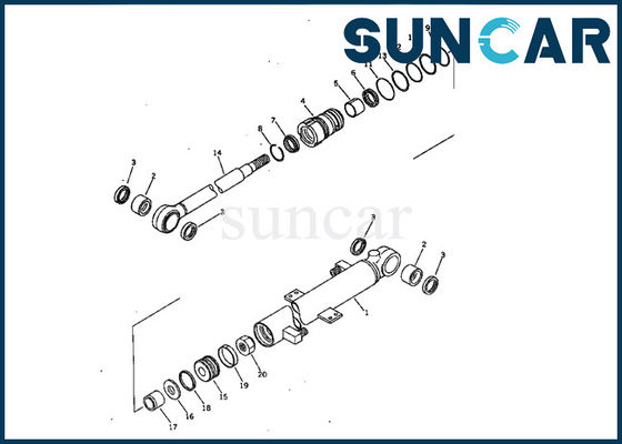 707-00-50650 σφραγίζοντας εξάρτηση KOMATSU κυλίνδρων βραχιόνων pw05-1 εξάρτηση σφραγίδων επισκευής για το πρότυπο εκσκαφέων