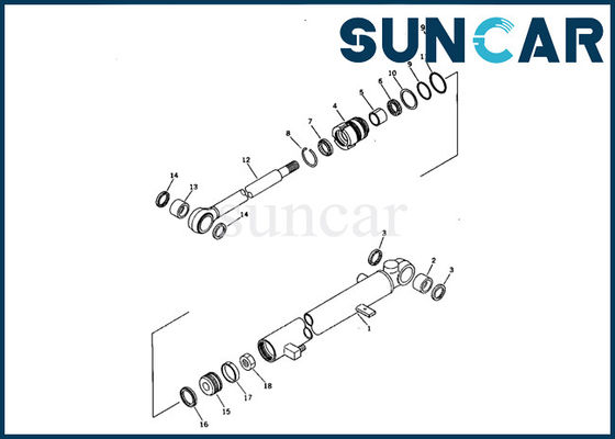 707-00-50670 σφραγίζοντας εξάρτηση KOMATSU pc05-6 κυλίνδρων βραχιόνων μίνι αντικατάσταση εκσκαφέων εξαρτήσεων επισκευής σφραγίδων