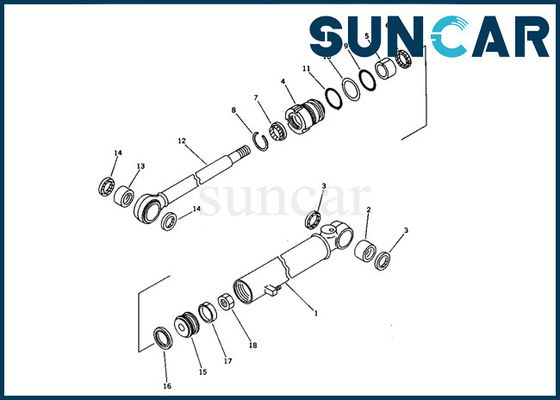 707-00-50691 υδραυλικές τακτοποιήσεις pc05-6 εξαρτήσεων σφράγισης ταλάντευσης εξαρτήσεων σφραγίδων επισκευής κυλίνδρων σωληνώσεων KOMATSU