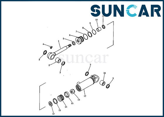 707-00-60310 σφραγίζοντας εξάρτηση KOMATSU κυλίνδρων λεπίδων pc05-1 μίνι αντικατάσταση εκσκαφέων εξαρτήσεων επισκευής σφραγίδων