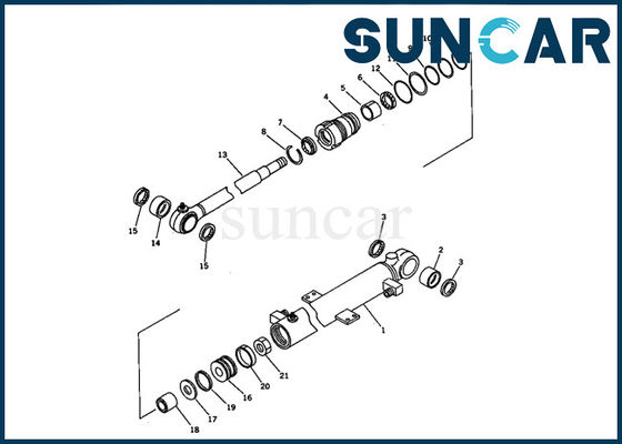 Pc07-1 KOMATSU 707-00-60410 μίνι εκσκαφέων βραχιόνων κυλίνδρων σφραγίδων εξαρτήσεων μέρη αντικατάστασης μηχανημάτων σφραγίζοντας