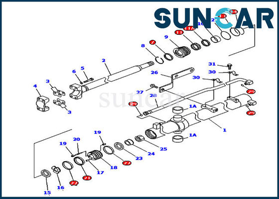 Εκσακαφέας 707-99-36140 D85EX-15 D85PX-15 σφραγίζοντας εξαρτήσεις επισκευής κυλίνδρων εξαρτήσεων ανελκυστήρων λεπίδων της KOMATSU