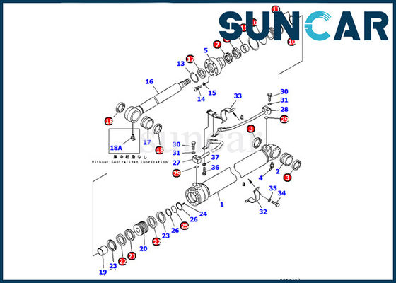 707-99-37230 εξάρτηση pc120-6 υπηρεσιών της KOMATSU αντίσταση εξαρτήσεων σφραγίδων κυλίνδρων βραχιόνων εκσκαφέων στην υψηλή πίεση
