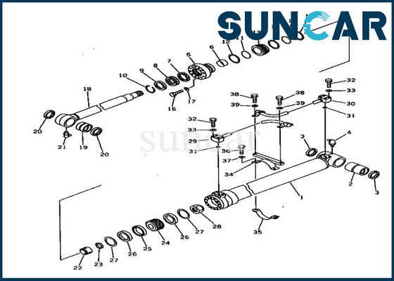 707-98-43530 τακτοποιήσεις KOMATSU εξαρτήσεων σφραγίδων κυλίνδρων απορρίψεων cd110r-1 σφραγίζοντας εξάρτηση pc128uu-2 εκσκαφέων