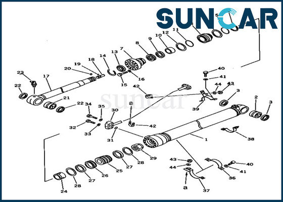 707-99-46200 τακτοποιήσεις KOMATSU pc150-5 εξαρτήσεων σφραγίδων κυλίνδρων βραχιόνων εξάρτηση επισκευής Suncar μερών εκσκαφέων