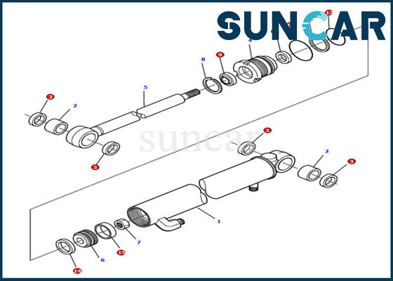 878000501 ΛΟΥΞ βραχιόνων εκσκαφέας pc15r-8 της KOMATSU εξαρτήσεων κυλίνδρων σφραγίζοντας υδραυλικά εσωτερικά μέρη