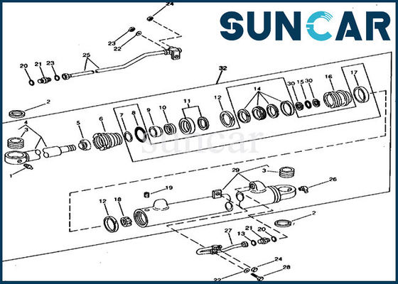 RE15905 Replacement Boom Cylinder Seal Kit Fits 690B 690C JOHN DEERE Models