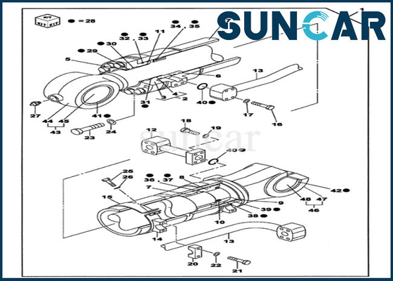 LZ006960 η εξάρτηση επισκευής σφραγίδων κυλίνδρων κάδων εγκαθιστά τον εκσκαφέα αντιολισθητικών αλυσίδων ΥΠΟΘΕΣΗΣ CX700B CX700