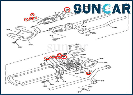 LZ009350 σφραγίζοντας εκσκαφέας SR ΥΠΟΘΕΣΗΣ CX130B CX145C τακτοποιήσεων εξαρτήσεων σφραγίδων επισκευής εξαρτήσεων κυλίνδρων βραχιόνων