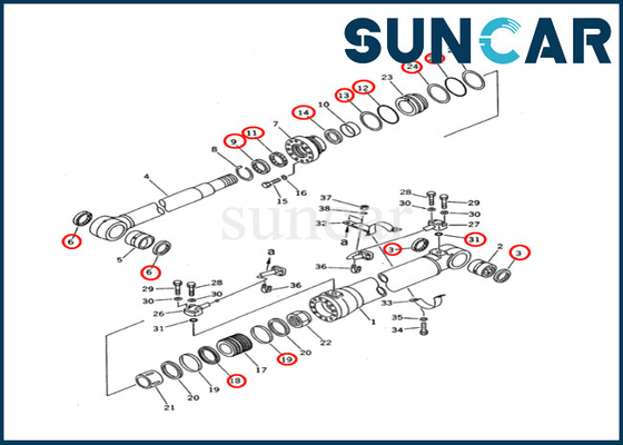 707-99-47620 7079947620 τακτοποιήσεις KOMATSU εξαρτήσεων σφραγίδων κυλίνδρων βραχιόνων pc200-5 ΕΚΣΚΑΦΕΙΣ
