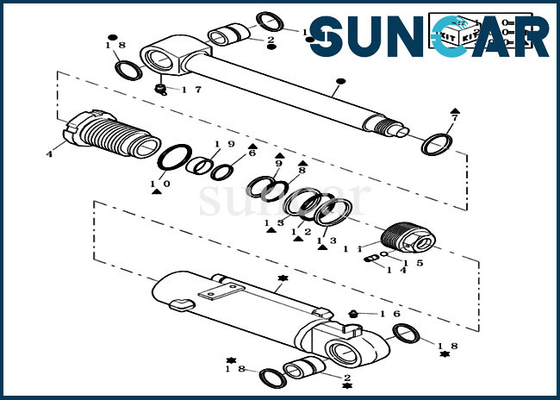 72280268 Mini Crawler Excavator CX20B CASE Dozer/ Swing Cylinder Replacement Seal Kit