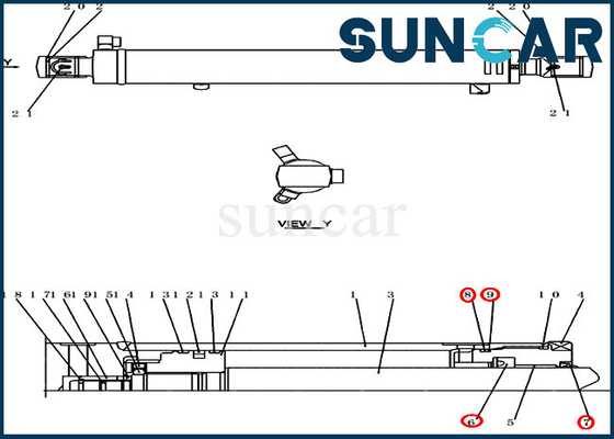 Cylinder Kits PX01V00042R300 Arm/ Swing Seal Kit Fits Compact Crawler Excavator CX31B CX36B