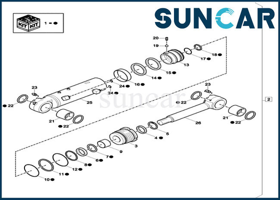 CX57C CX60C Case XKCC-00040 XKCC00040 Dozer Blade Replacement Seal kit Cylinder Repair Kit