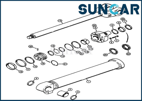 Case Wheel Loader 1542881C1 Seal Kits 721E 621B 821F Lift Cylinder Replacement Service Kit