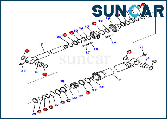 Εξάρτηση 721-98-00180 τακτοποιήσεις pc210lci-10 σφραγίδων της KOMATSU εξαρτήσεων σφράγισης κυλίνδρων κάδων εκσκαφέας PC210LCI-11