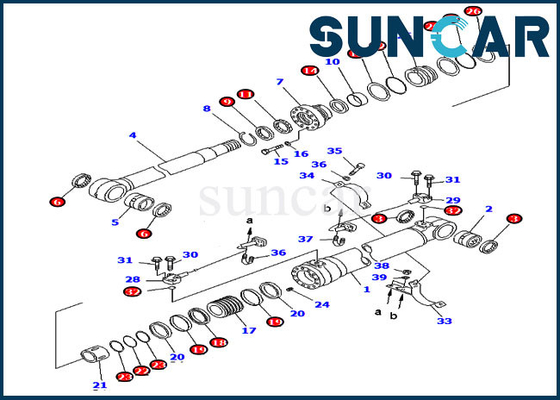 707-99-58310 σφραγίζοντας εξάρτηση pc220-6 ανελκυστήρων βραχιόνων pc250-6 7079958310 υδραυλικές εξαρτήσεις επισκευής κυλίνδρων της KOMATSU