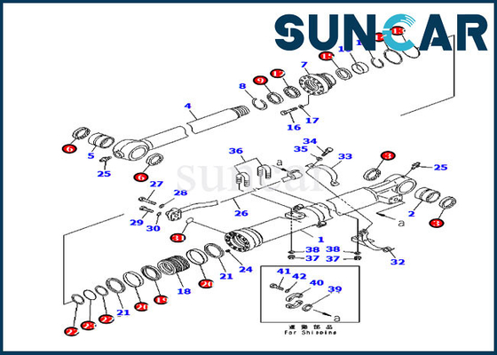 707-98-47720 υδραυλικές τακτοποιήσεις KOMATSU εξαρτήσεων σφραγίδων επισκευής κάδων pc220-8 pc270-8 pc240lc-8 εξαρτήσεις κυλίνδρων