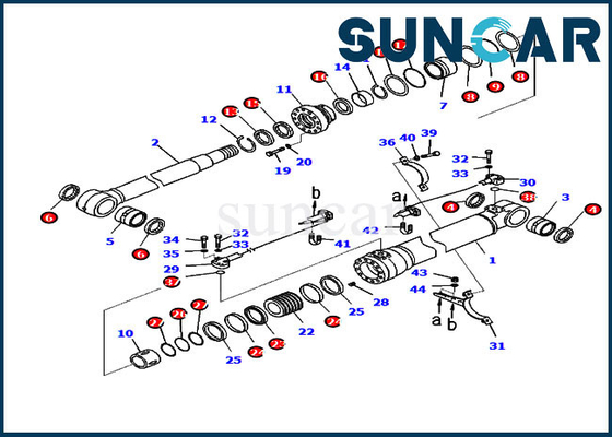 707-99-48731 της KOMATSU σφραγίζοντας εξάρτηση αντικατάστασης κυλίνδρων εξαρτήσεων PC220LC-8M0 PC220-8M0 υδραυλική