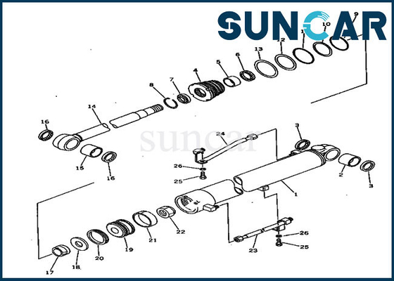 Υδραυλικός κύλινδρος δεκαετία του '20-63-56500 KOMATSU pc30-5 εξαρτήσεων σφραγίδων επισκευής εξάρτηση υπηρεσιών βραχιόνων εκσκαφέων