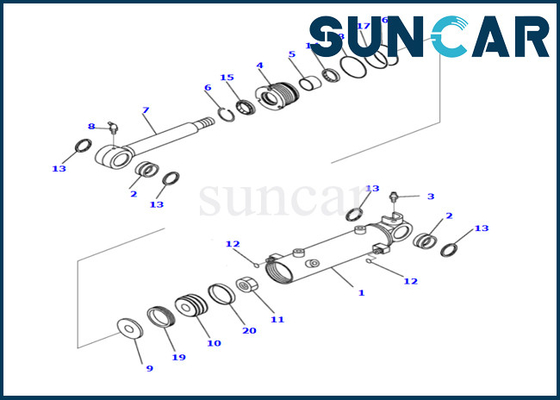Υψηλής ποιότητας εξάρτηση 707-98-12630 7079812630 KOMATSU επισκευής σφραγίδων κυλίνδρων λεπίδων για pc26mr-3