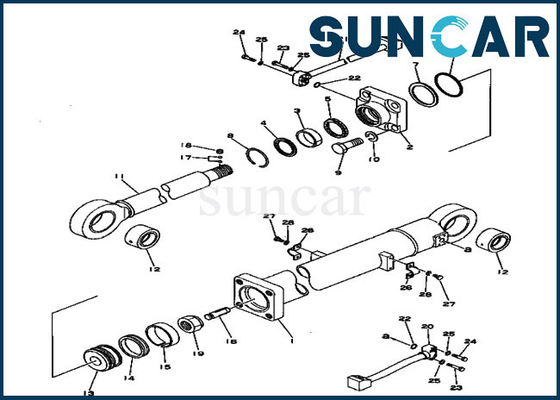 Υδραυλικός κύλινδρος 207-63-66100 2076366100 εξαρτήσεων σφραγίδων βραχιόνων για pc300-1 pc300lc-2 εκσκαφέα KOMATSU