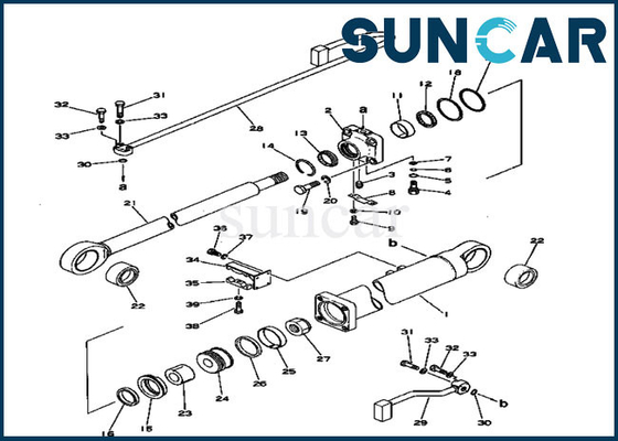 207-63-56100 μέρη εξαρτήσεων υπηρεσιών της KOMATSU για pc300-1 pc300lc-1 κύλινδρο Assy βραχιόνων εκσκαφέων