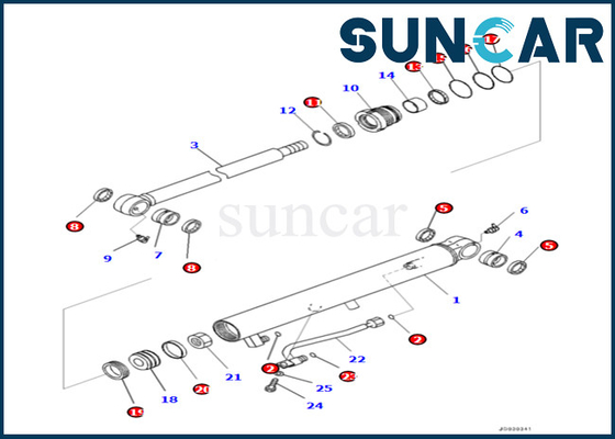 KOMATSU 707-98-14370 εξάρτηση υπηρεσιών κυλίνδρων 7079814370 κάδων για pc35mr-3 εξάρτηση σφραγίδων κυλίνδρων pc30mr-3 κάδων