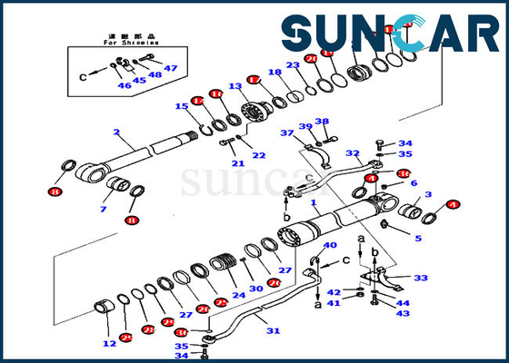 707-99-59270 πρότυπη pc300-8 εξάρτηση επισκευής σφραγίδων εκσκαφέων της KOMATSU εξαρτήσεων υπηρεσιών κυλίνδρων βραχιόνων