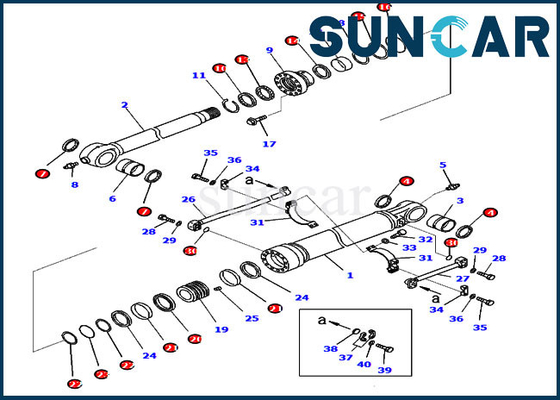 707-99-59550 υδραυλικές τακτοποιήσεις KOMATSU pc360lc-10 κυλίνδρων εξαρτήσεων σφραγίδων κάδων εξάρτηση pc360nlc-10 αντικατάστασης