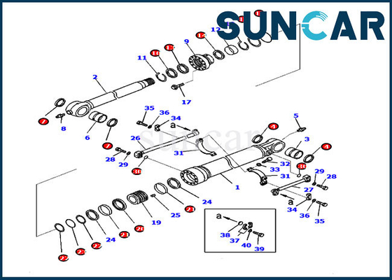 707-99-59150 υδραυλικές τακτοποιήσεις pc360nlc-10 PC300-8M0 KOMATSU εξαρτήσεων υπηρεσιών κυλίνδρων εξαρτήσεων σφραγίδων κάδων