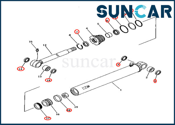 Εξάρτηση 7079825520 τακτοποιήσεις pc38uu-2 pc38uum-2 pc40-7 υπηρεσιών κυλίνδρων ταλάντευσης βραχιόνων της KOMATSU 707-98-25520