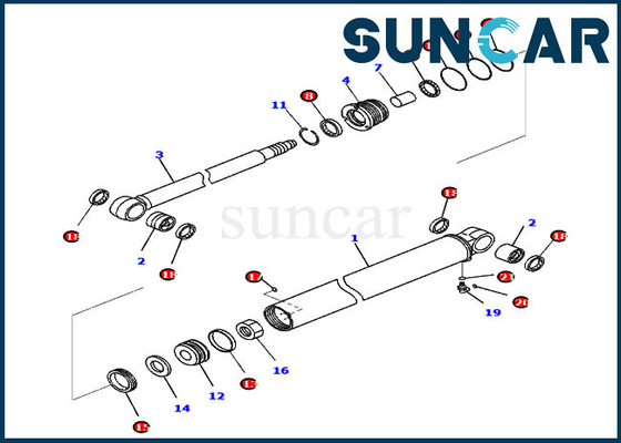 707-98-23970 εξάρτηση pc35mr-3 υπηρεσιών σκελών pc35mr-5 εξάρτηση σφραγίδων κυλίνδρων εκσκαφέων της KOMATSU