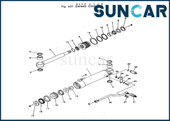 Τακτοποιήσεις pc40-1 εξαρτήσεων 20T-63-86103 20T6386103 KOMATSU σφράγισης κυλίνδρων ταλάντευσης εξαρτήσεων σφραγίδων κυλίνδρων ταλάντευσης