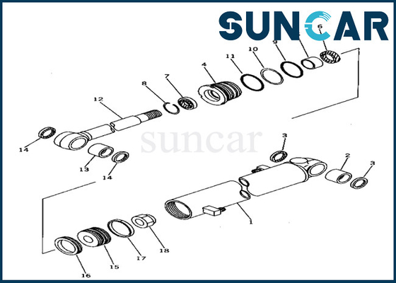 Εξάρτηση 20T-63-02070 20T6302070 KOMATSU σφραγίδων κυλίνδρων βραχιόνων για τη σφραγίζοντας εξάρτηση κυλίνδρων pc40-6 βραχιόνων