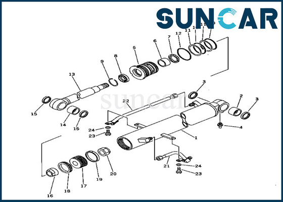 Η εξάρτηση 20T6302050 20T-63-02050 σφραγίδων κυλίνδρων βραχιόνων εγκαθιστά pc40-6 εξάρτηση επισκευής σφραγίδων κυλίνδρων βραχιόνων της KOMATSU