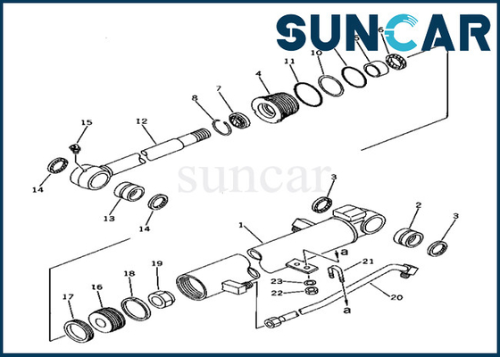Εξάρτηση 20T6302140 20T-63-02140 KOMATSU επισκευής κυλίνδρων ταλάντευσης εξαρτήσεων σφραγίδων κυλίνδρων ταλάντευσης για pc40-6