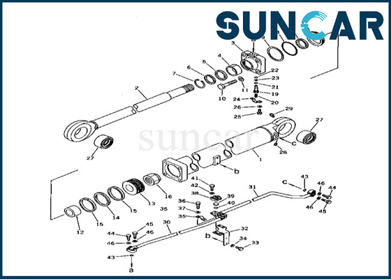 Εξάρτηση 2086355300 208-63-55300 KOMATSU σφραγίδων κυλίνδρων βραχιόνων για pc400-1 pc400lc-1 σφραγίζοντας εξάρτηση κυλίνδρων βραχιόνων