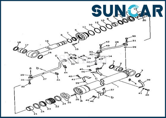Εξάρτηση 208-63-54101 2086354101 τακτοποιήσεις pc400-3 pc400lc-3 επισκευής σφραγίδων κυλίνδρων βραχιόνων της KOMATSU εξαρτήσεων σφραγίδων κυλίνδρων βραχιόνων