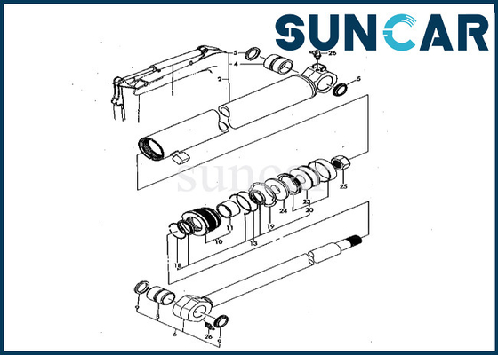 Εξάρτηση KOMATSU YM172151-72020 YM17215172020 σφραγίδων κυλίνδρων βραχιόνων για pc50fr-1 σφραγίζοντας εξάρτηση κυλίνδρων βραχιόνων