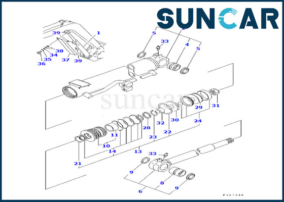 Εξάρτηση YM172165-72640 YM17216572640 KOMATSU σφραγίδων κυλίνδρων βραχιόνων εξαρτήσεων επισκευής κυλίνδρων βραχιόνων για pc50fr-1 pc50fr-2
