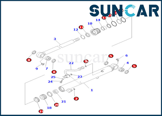 707-98-26200 7079826200 τακτοποιήσεις pc55mr-3 σφραγίζοντας εξάρτηση κυλίνδρων κάδων εξαρτήσεων σφραγίδων κυλίνδρων κάδων της KOMATSU