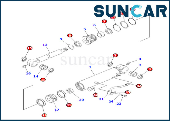 KOMATSU 707-98-29700 7079829700 αντισταθμισμένες τακτοποιήσεις pc58uu-3 εξαρτήσεων σφραγίδων κυλίνδρων αντισταθμισμένη σφραγίζοντας εξάρτηση κυλίνδρων