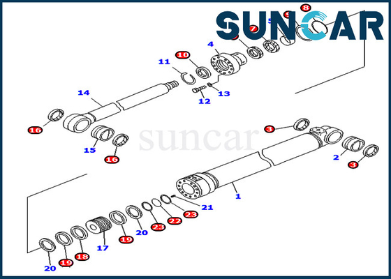 PC400LC-6Z KOMATSU 707-99-37680 7079937680 υδραυλικές εξαρτήσεις επισκευής κυλίνδρων εξαρτήσεων σφραγίδων Looper σωλήνων