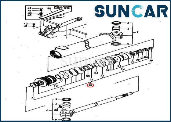Pc40fr-1 εξαρτήσεις pc50fr-1 προτύπων της KOMATSU YM172151-72080 αντικατάστασης ταλάντευσης υπηρεσιών κυλίνδρων