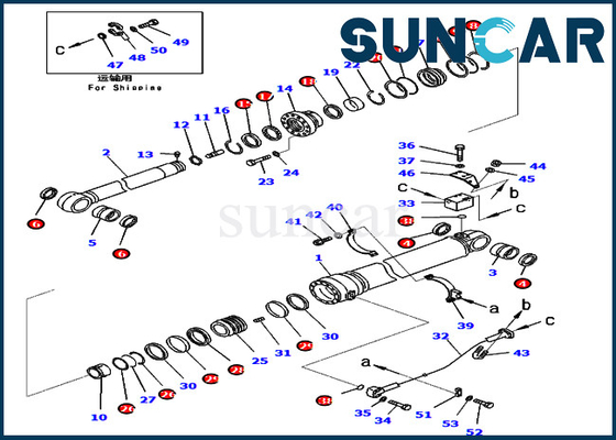 7079969460 μέρη pc450-8 pc430-8 KOMATSU εκσκαφέων 707-99-69460 εξαρτήσεις υπηρεσιών εξαρτήσεων σφραγίδων κυλίνδρων σκελών