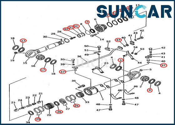 707-99-78640 εξοπλισμός pc650-3 pc650-5 KOMATSU 7079978640 υδραυλικός τακτοποιήσεων κυλίνδρων εξαρτήσεων σφραγίδων επισκευής